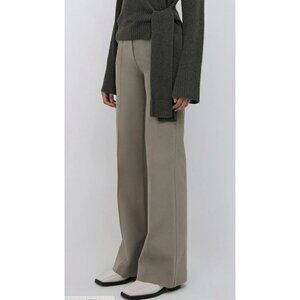Jonathan Simkhai $498 Kassandra Bootcut Pant Olive Green Sze 10 NWT